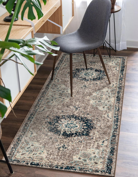 Gray 2' x 6' 1 Penrose Runner Area Rug Classic Durable Stain Resistant Easy Clean Carpet for Traditional Indoor Home Decor for Sale at Rug Engine