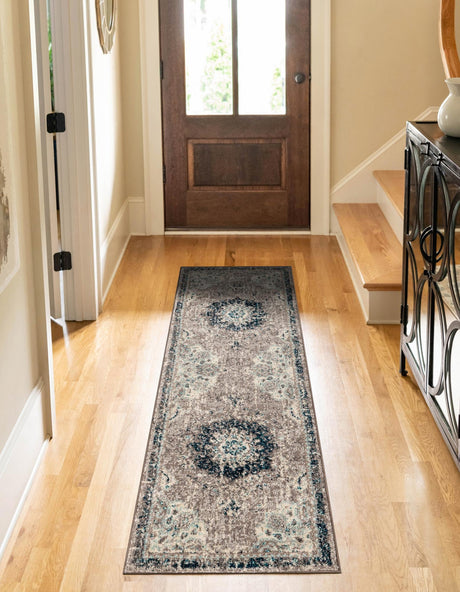 Gray 2' x 6' 1 Penrose Runner Area Rug Classic Durable Stain Resistant Easy Clean Carpet for Traditional Indoor Home Decor for Sale at Rug Engine