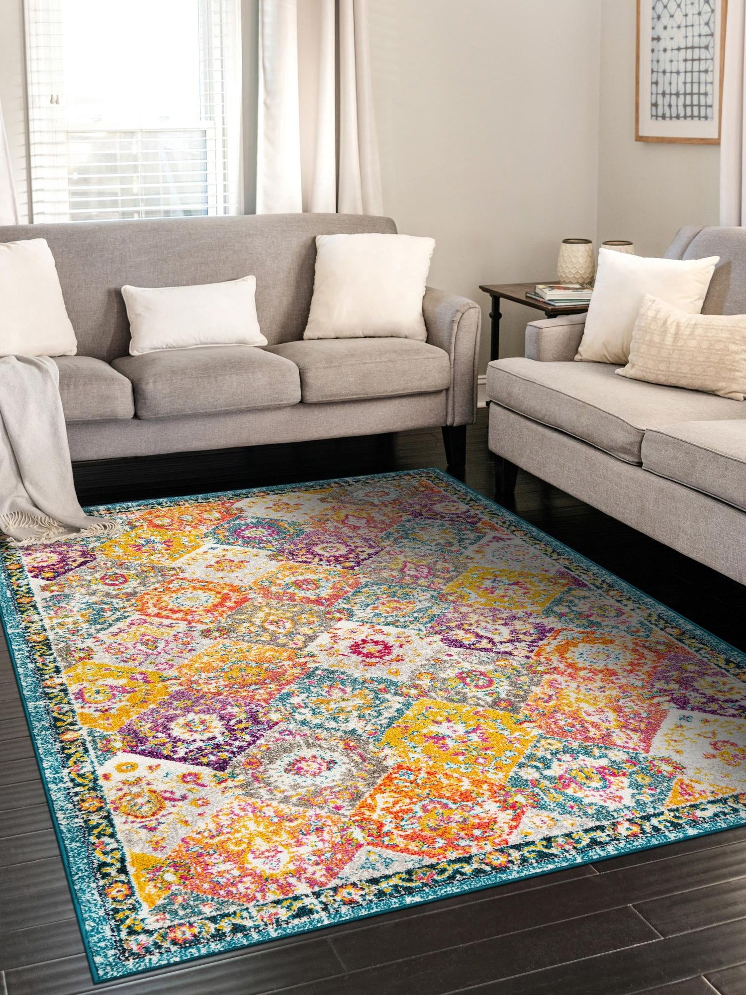 Multicolor 7' 10 x 10' Penrose Rectangle Area Rug