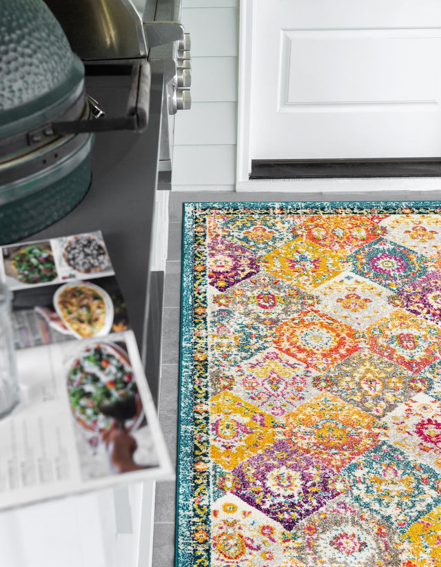 Multicolor 3' 1 x 5' 3 Penrose Rectangle Area Rug