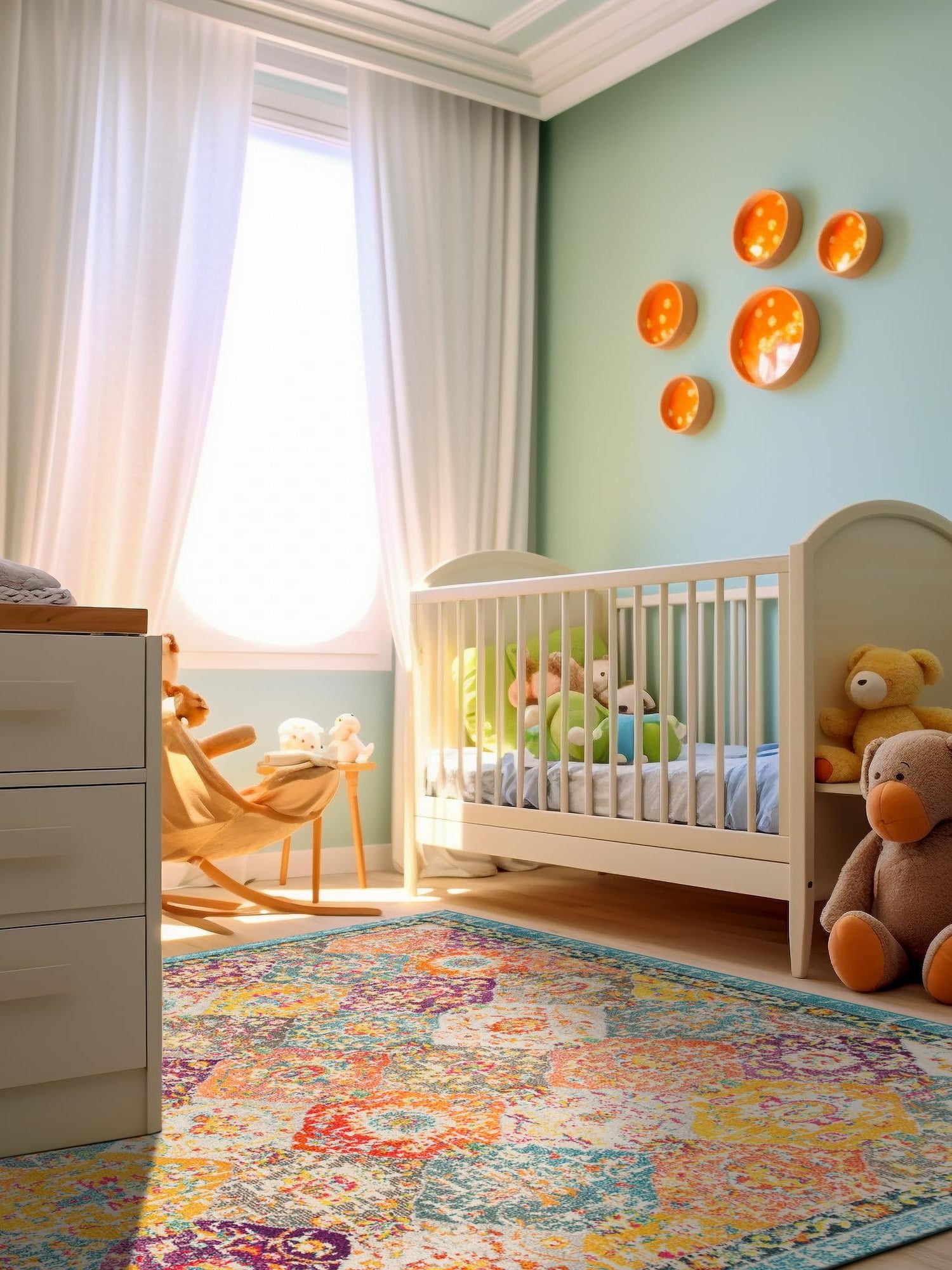 Multicolor 7' 1 x 7' 1 Penrose Square Area Rug