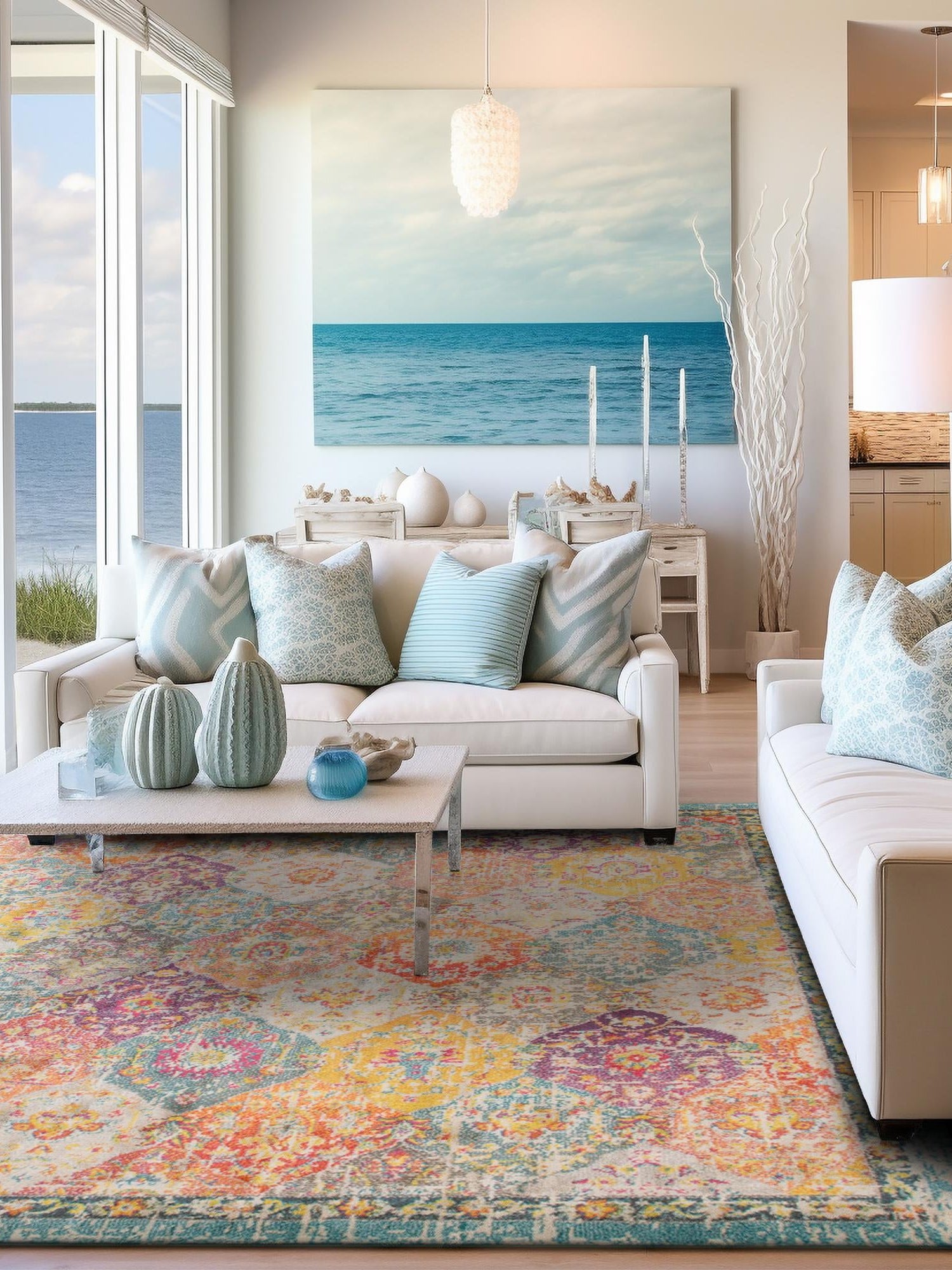 Multicolor 10' x 10' Penrose Square Area Rug