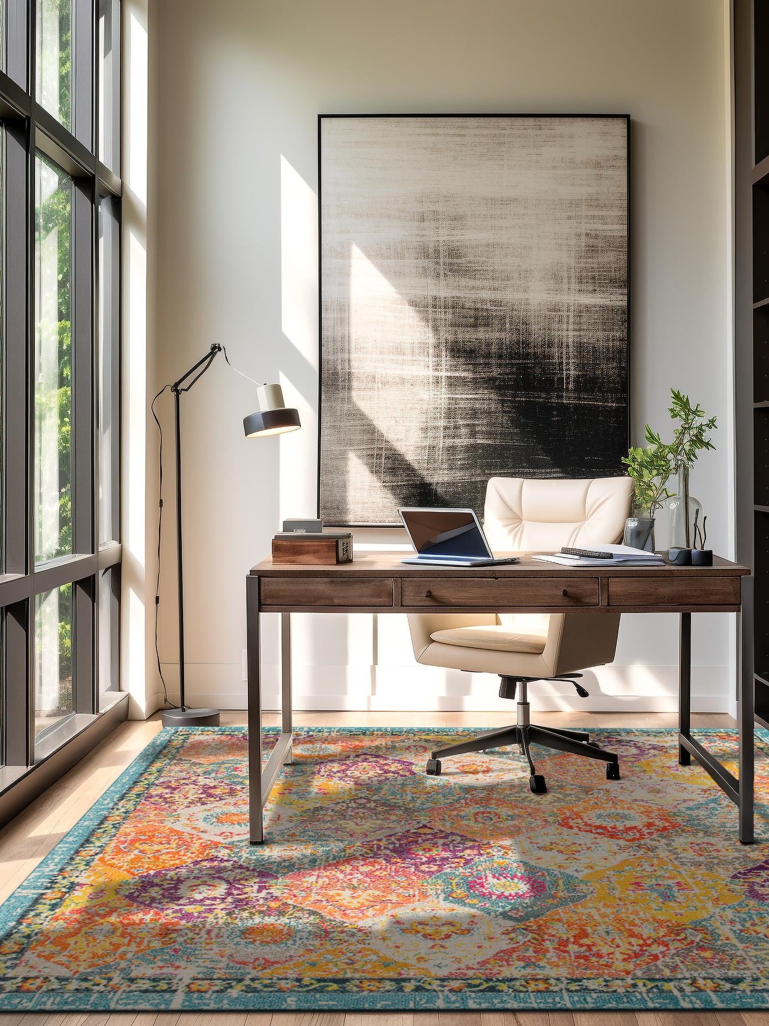 Multicolor 12' x 12' Penrose Square Area Rug