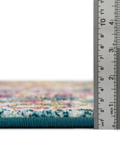 Multicolor 5' 3 x 5' 3 Penrose Round Area Rug