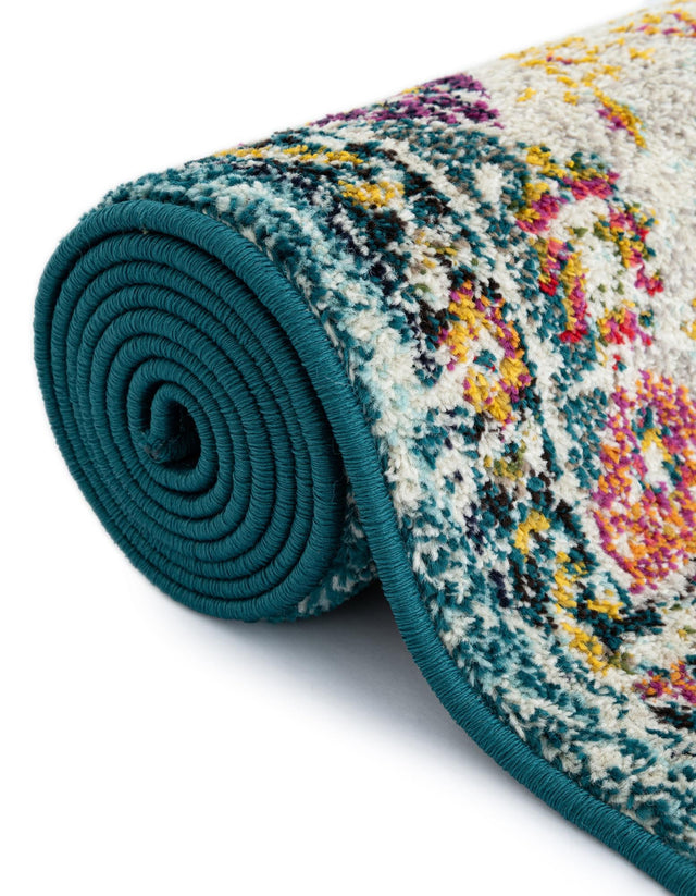 Multicolor 5' 3 x 5' 3 Penrose Round Area Rug