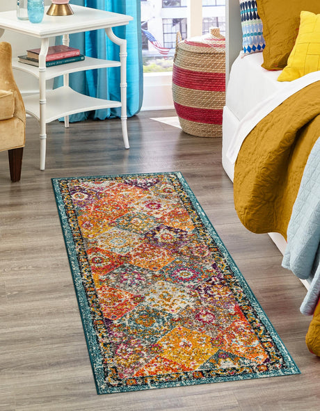 Multicolor 2' 7 x 16' 5 Penrose Runner Area Rug Classic Durable Stain Resistant Easy Clean Carpet for Traditional Indoor Home Decor for Sale at Rug Engine