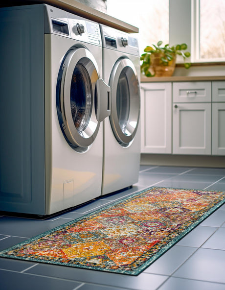Multicolor 2' 7 x 13' 1 Penrose Runner Area Rug Classic Durable Stain Resistant Easy Clean Carpet for Traditional Indoor Home Decor for Sale at Rug Engine