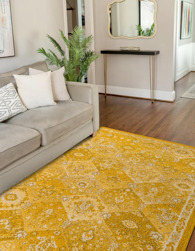 Yellow 7' 10 x 10' Penrose Rectangle Area Rug