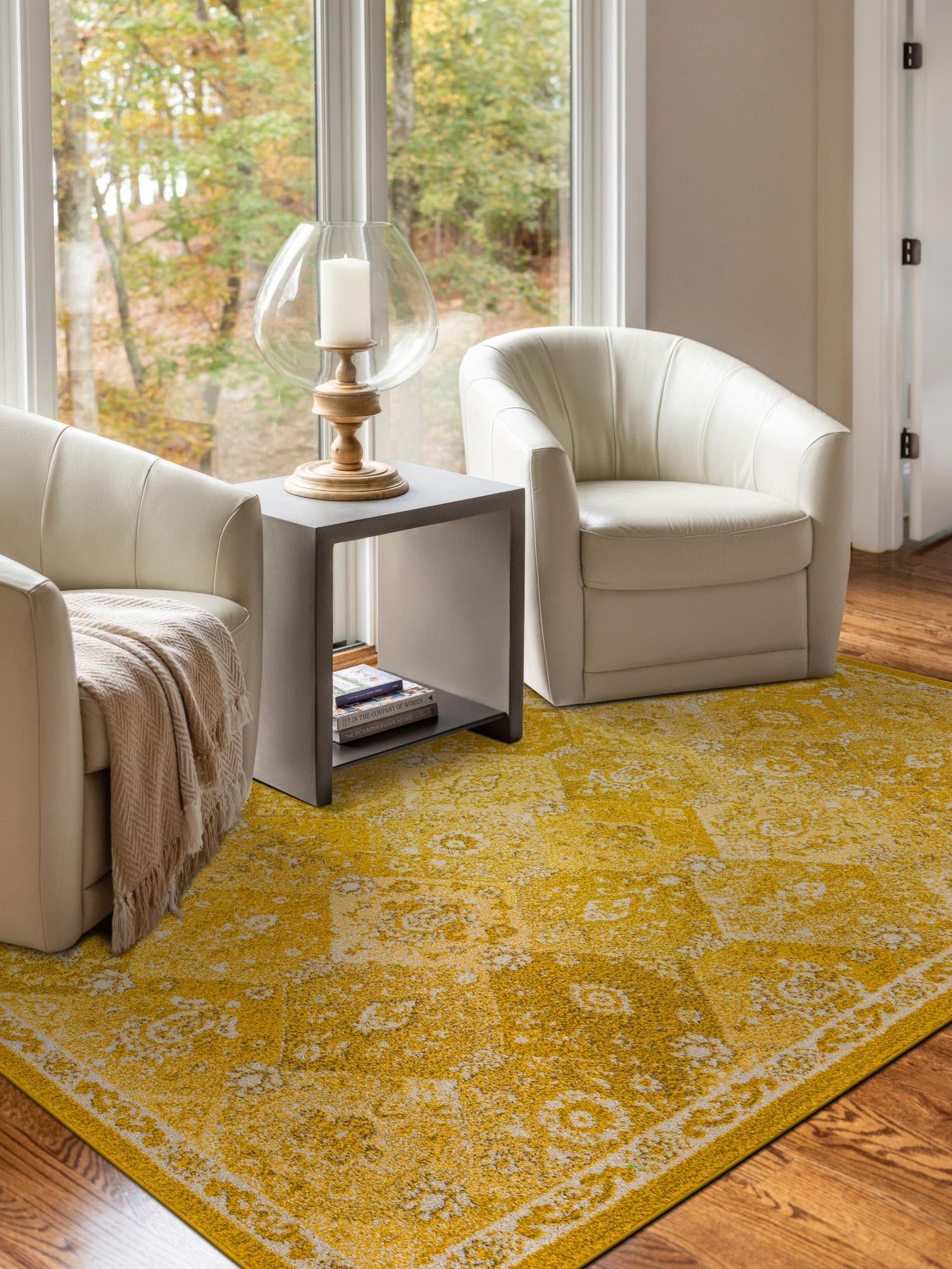 Yellow 7' 10 x 10' Penrose Rectangle Area Rug