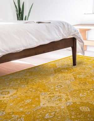 Yellow 7' 10 x 10' Penrose Rectangle Area Rug