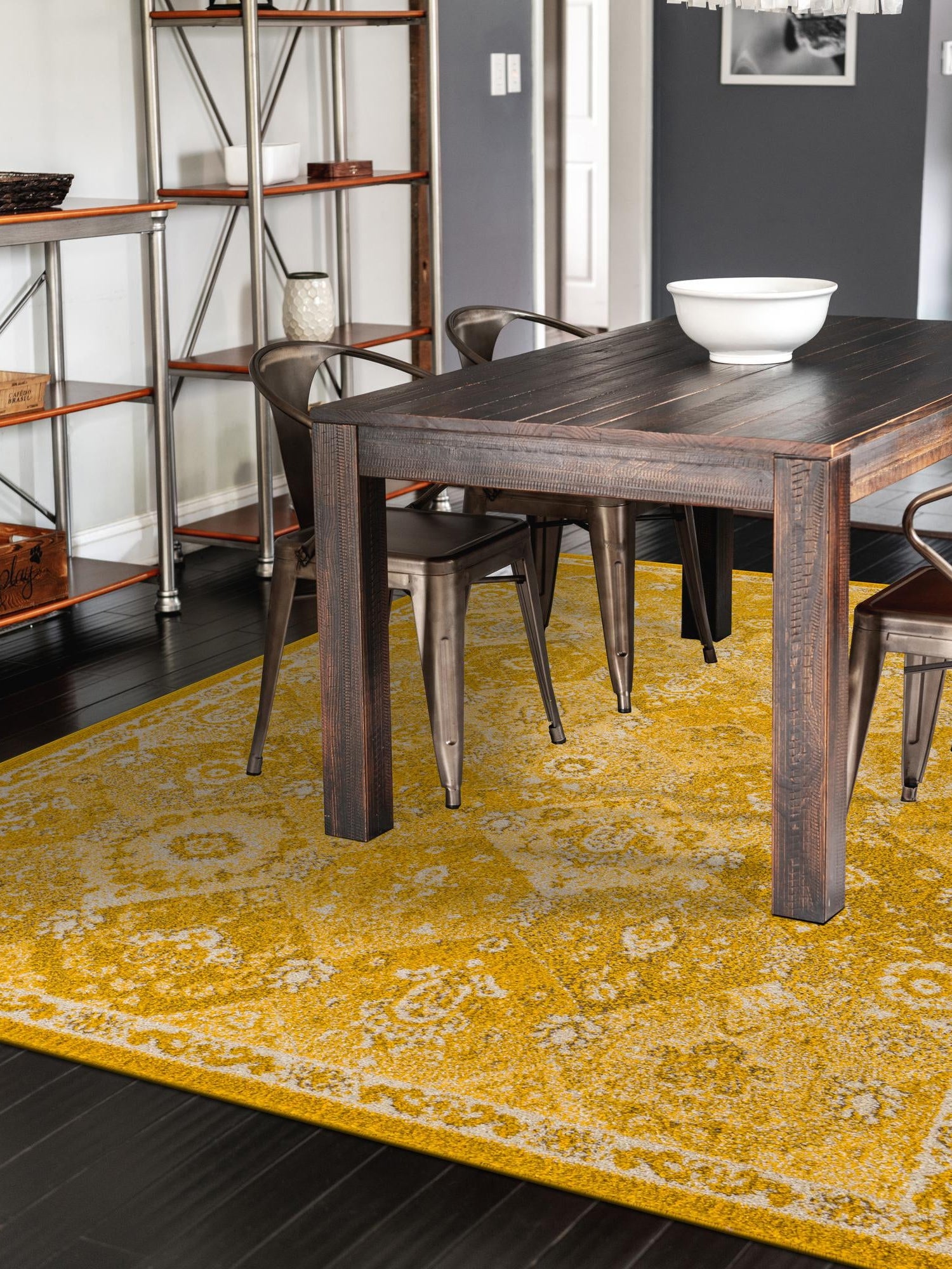 Yellow 2' x 3' 1 Penrose Rectangle Area Rug