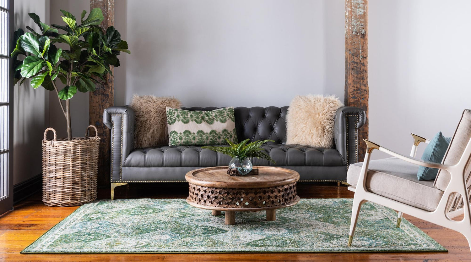 Green 7' 10 x 10' Penrose Rectangle Area Rug