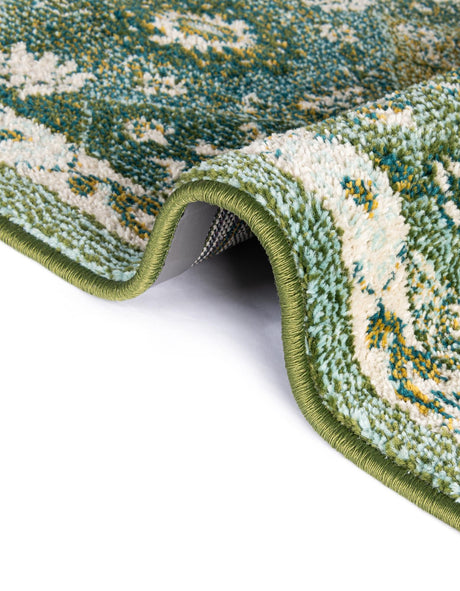 Green 5' 3 x 8' Penrose Rectangle Area Rug Classic Durable Stain Resistant Easy Clean Carpet for Traditional Indoor Home Decor for Sale at Rug Engine