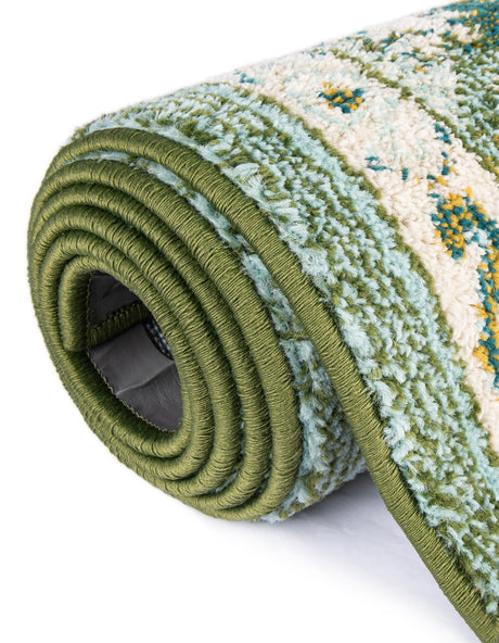 Green 3' 1 x 5' 3 Penrose Rectangle Area Rug Classic Durable Stain Resistant Easy Clean Carpet for Traditional Indoor Home Decor for Sale at Rug Engine