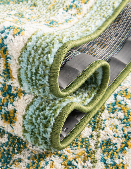 Green 3' 1 x 5' 3 Penrose Rectangle Area Rug Classic Durable Stain Resistant Easy Clean Carpet for Traditional Indoor Home Decor for Sale at Rug Engine
