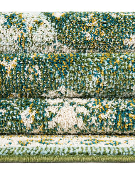 Green 3' 1 x 5' 3 Penrose Rectangle Area Rug Classic Durable Stain Resistant Easy Clean Carpet for Traditional Indoor Home Decor for Sale at Rug Engine