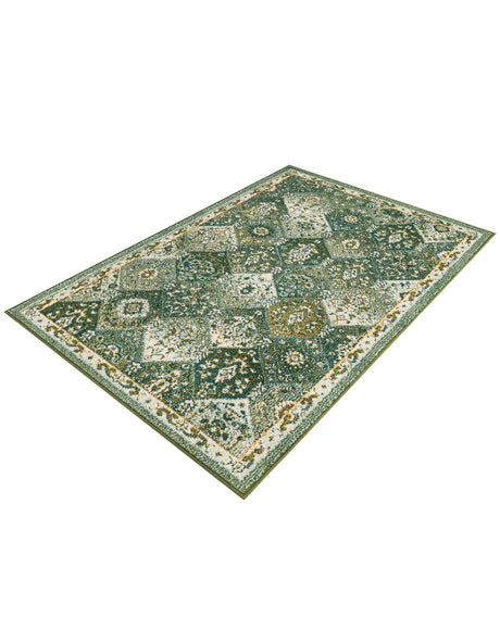 Green 3' 1 x 5' 3 Penrose Rectangle Area Rug Classic Durable Stain Resistant Easy Clean Carpet for Traditional Indoor Home Decor for Sale at Rug Engine