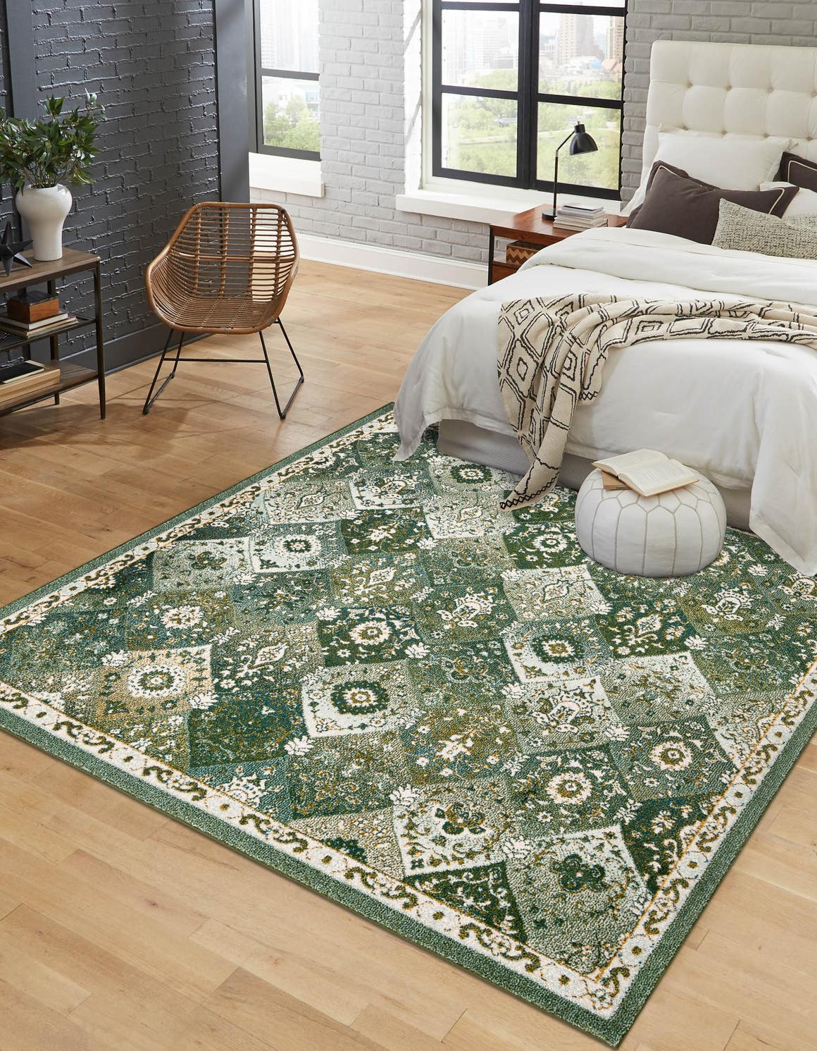 Green 12' x 12' Penrose Square Area Rug