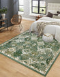 Green 10' x 10' Penrose Square Area Rug Classic Durable Stain Resistant Easy Clean Carpet for Traditional Indoor Home Decor for Sale at Rug Engine