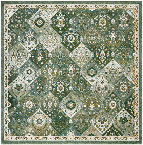 Green 7' 10 x 7' 10 Penrose Square Area Rug