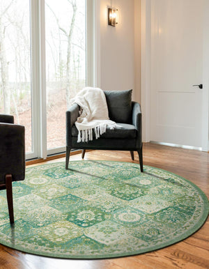 Green 10' x 10' Penrose Round Area Rug