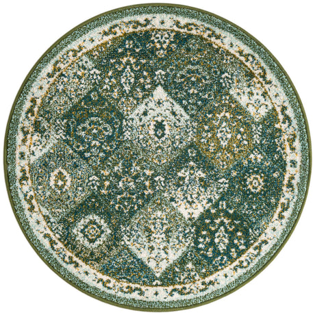 Green 3' 1 x 3' 1 Penrose Round Area Rug