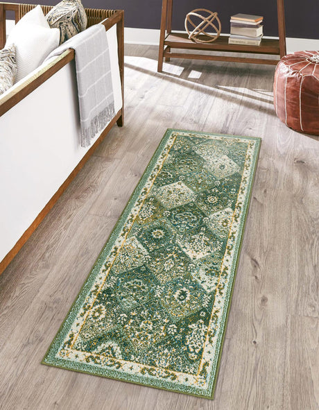 Green 2' 7 x 10' Penrose Runner Area Rug
