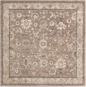 Beige Brown 7' 10 x 7' 10 Penrose Square Area Rug