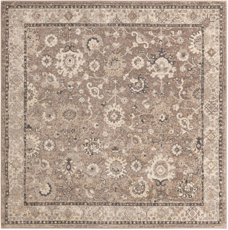 Beige Brown 7' 10 x 7' 10 Penrose Square Area Rug