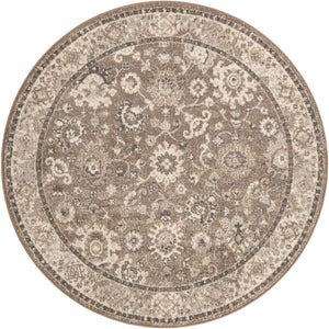 Beige Brown 6' 1 x 6' 1 Penrose Round Area Rug