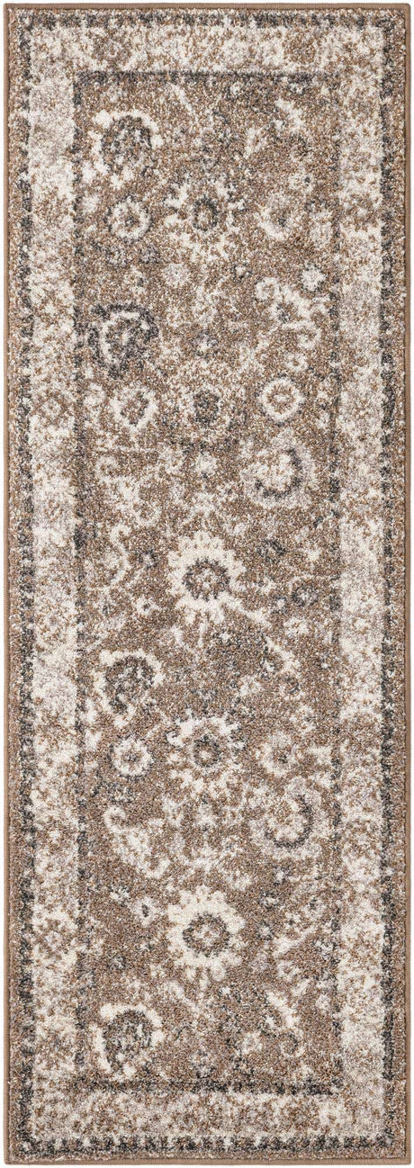 Beige Brown 2' x 6' 1 Penrose Runner Area Rug