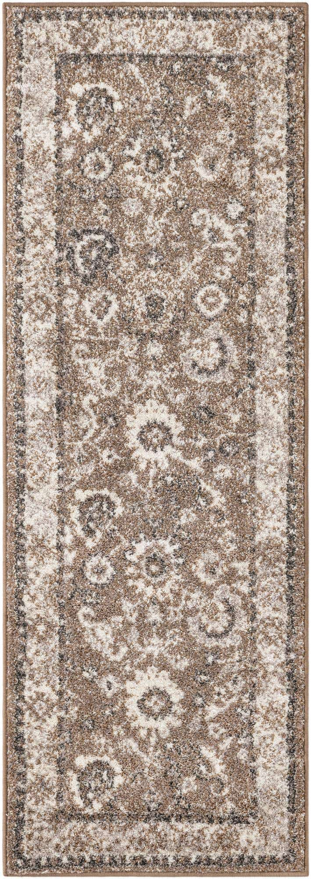 Beige Brown 2' x 6' 1 Penrose Runner Area Rug