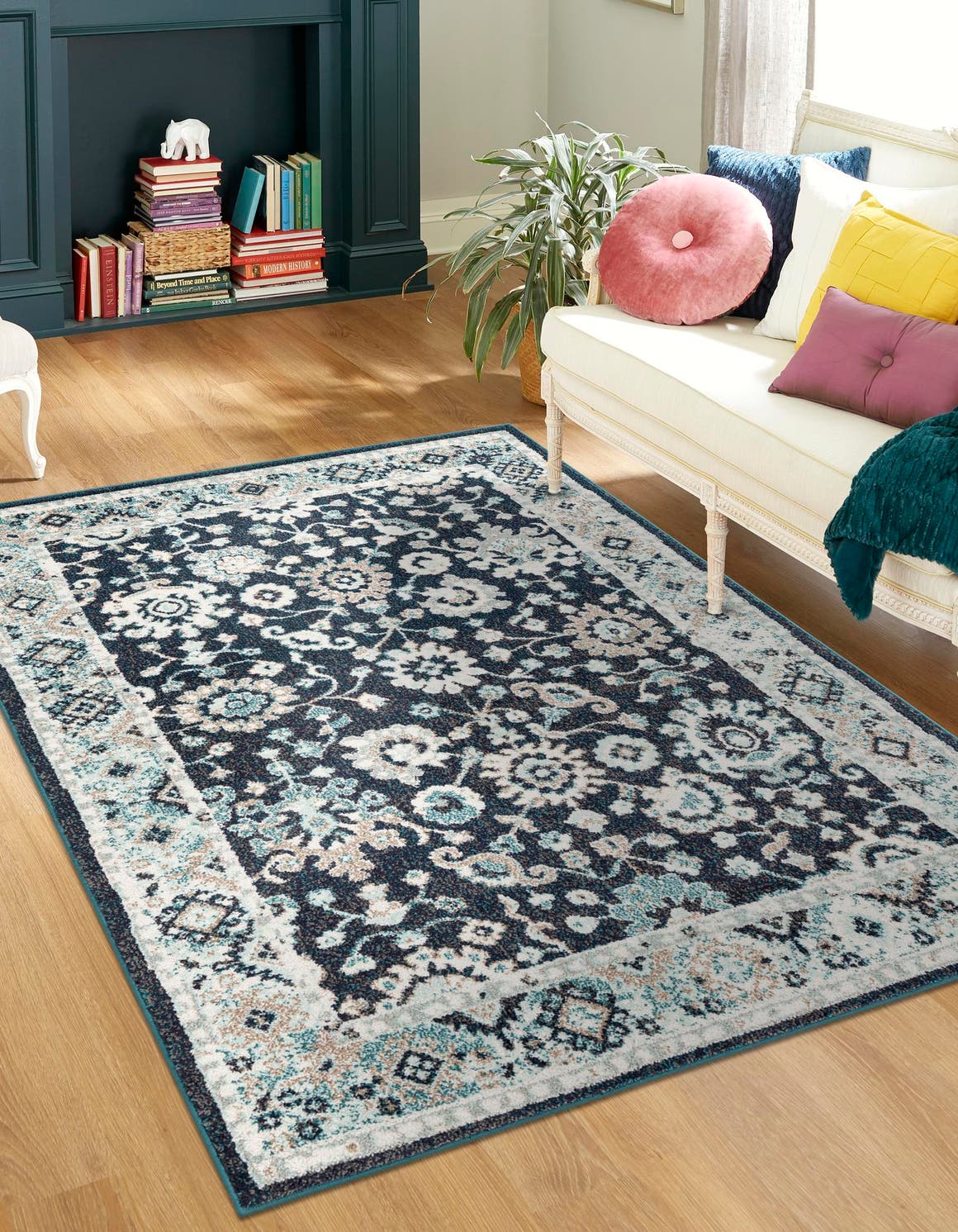Navy Blue 7' 10 x 10' Penrose Rectangle Area Rug