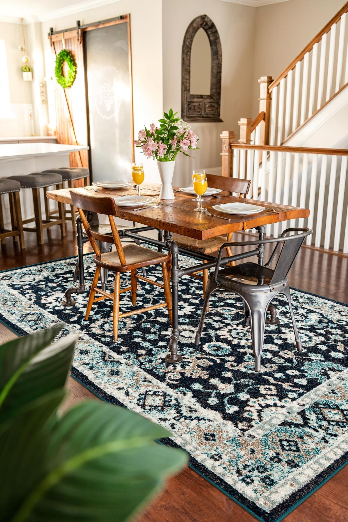 Navy Blue 9' x 12' Penrose Rectangle Area Rug