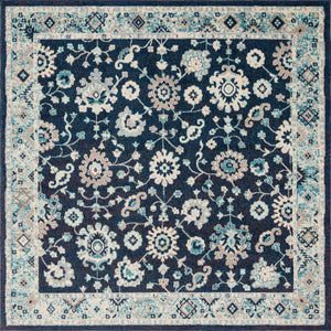 Navy Blue 7' 10 x 7' 10 Penrose Square Area Rug