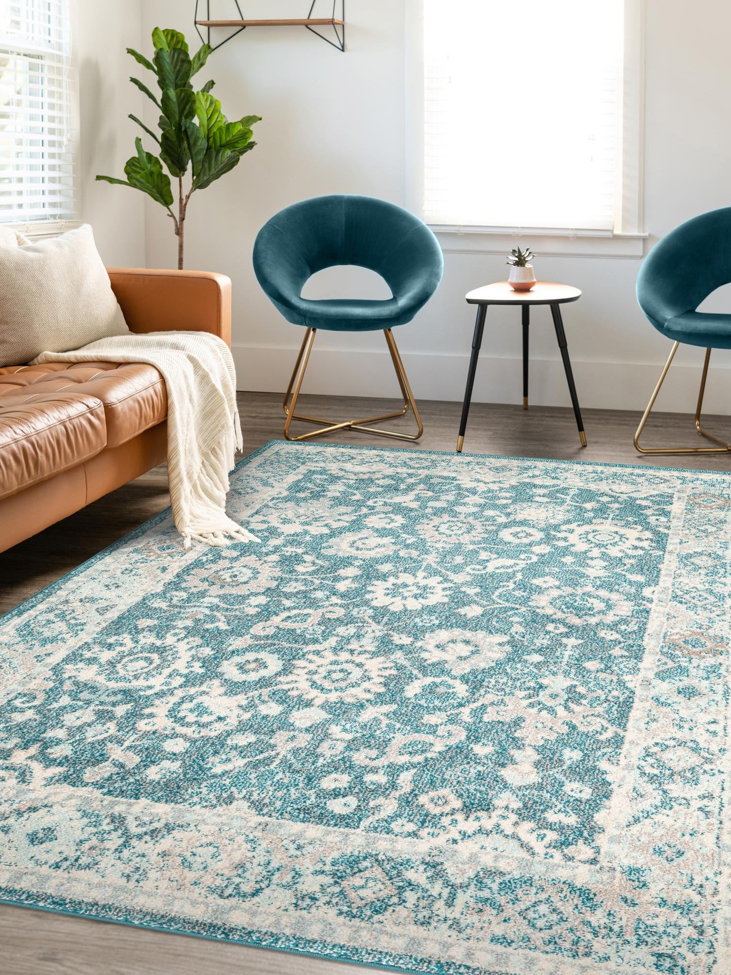 Turquoise 3' 1 x 5' 3 Penrose Rectangle Area Rug