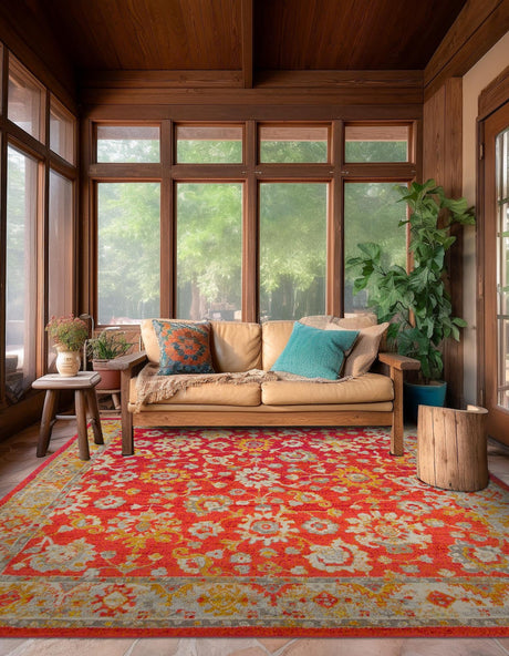 Rust Red 8' x 8' Penrose Square Area Rug