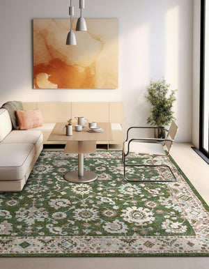 Green 7' 10 x 7' 10 Penrose Square Area Rug