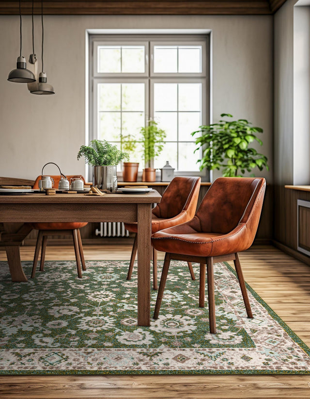 Green 7' 10 x 7' 10 Penrose Square Area Rug