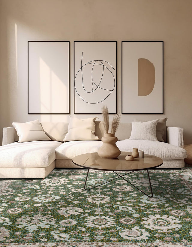 Green 7' 10 x 7' 10 Penrose Square Area Rug