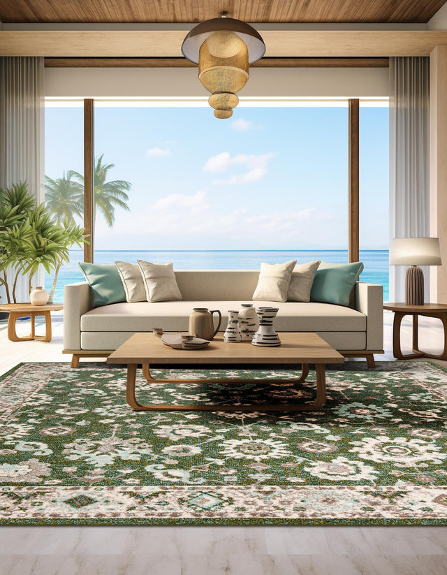 Green 7' 10 x 7' 10 Penrose Square Area Rug