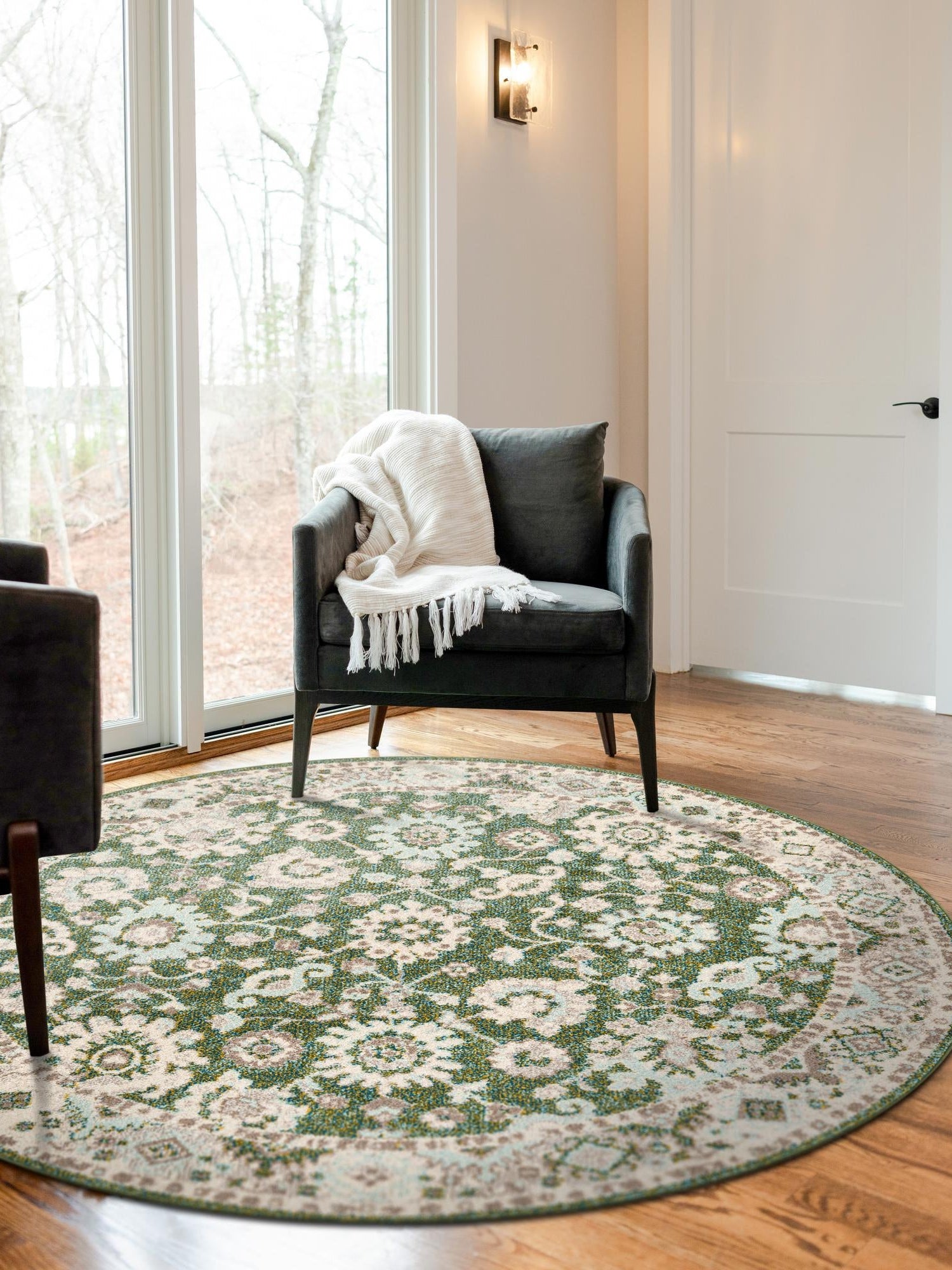 Green 3' 1 x 3' 1 Penrose Round Area Rug