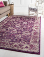 Purple 2' x 3' 1 Penrose Rectangle Area Rug Classic Durable Stain Resistant Easy Clean Carpet for Traditional Indoor Home Decor for Sale at Rug Engine