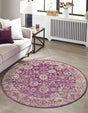Purple 3' 1 x 3' 1 Penrose Round Area Rug