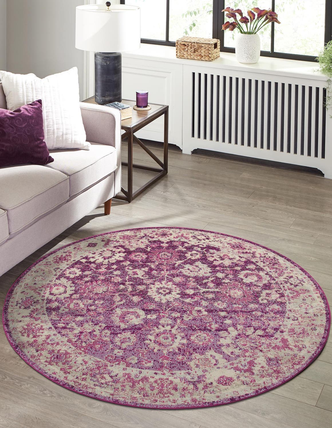 Purple 6' 1 x 6' 1 Penrose Round Area Rug