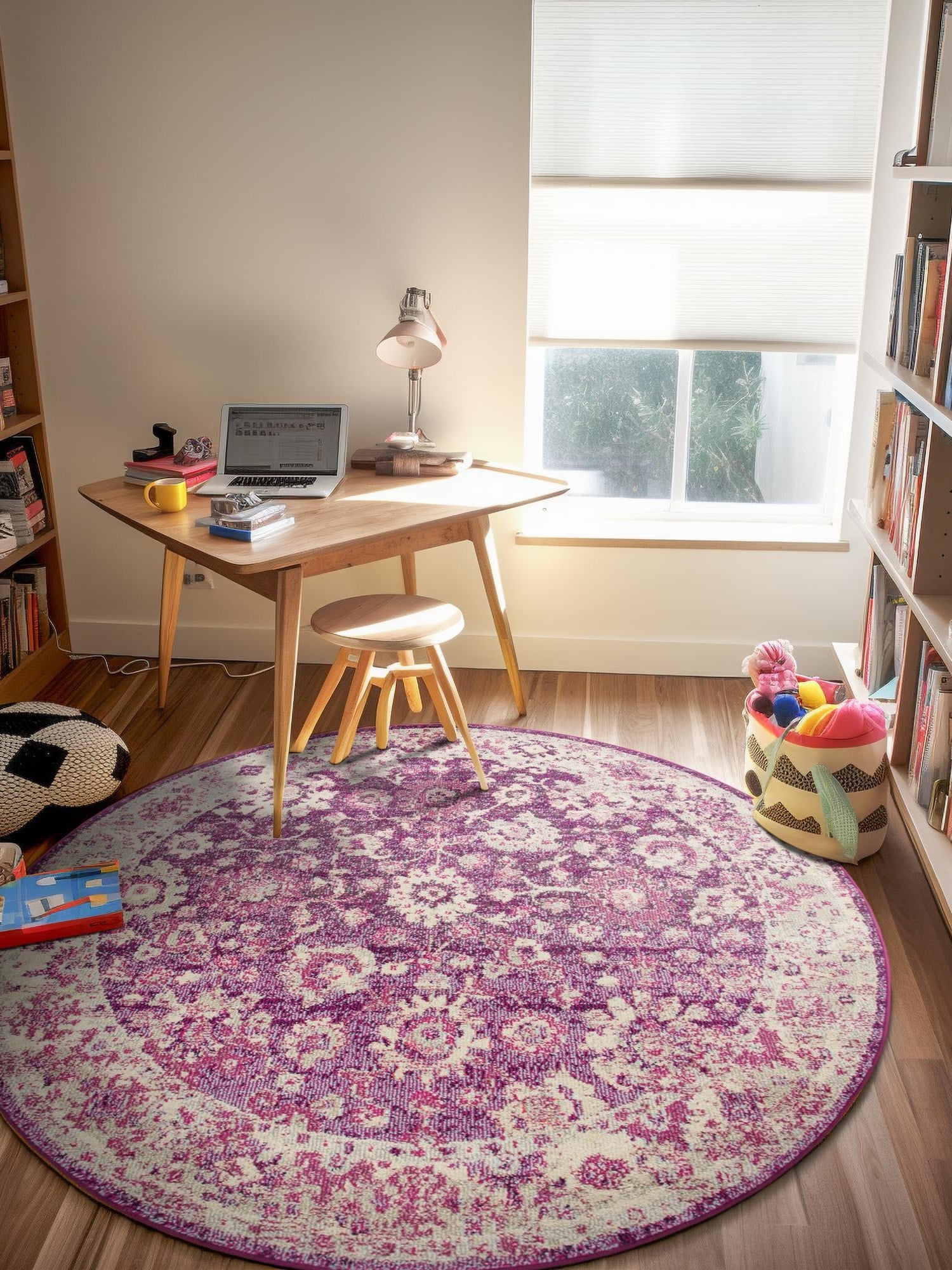 Purple 3' 1 x 3' 1 Penrose Round Area Rug