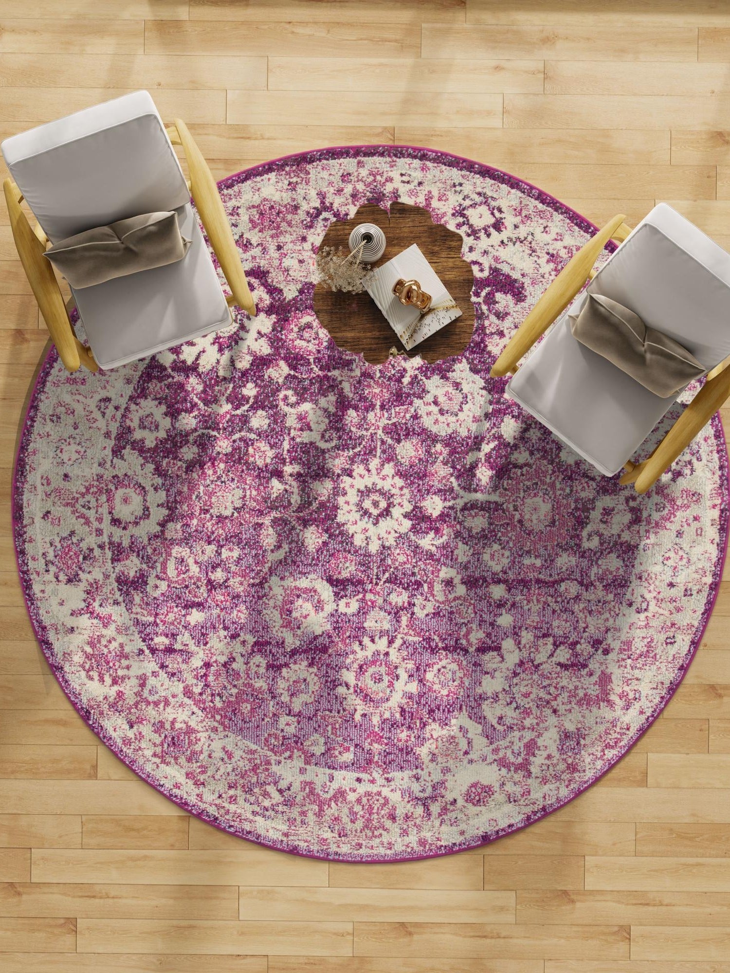 Purple 6' 1 x 6' 1 Penrose Round Area Rug