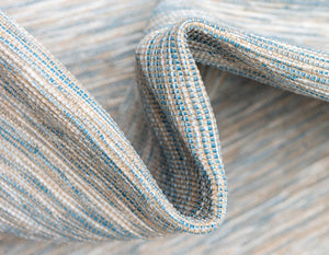 Blue 4' 2 x 6' Outdoor Solid Rectangle Area Rug Weather Resistant for Patio, Deck, Terrace, Balcony, Porch 100% Polypropylene Minimalist Waterproof Carpet for Sale at Rug Engine