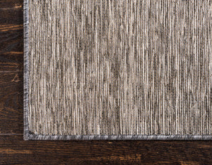 Gray 4' 2 x 6' Outdoor Solid Rectangle Area Rug Weather Resistant for Patio, Deck, Terrace, Balcony, Porch 100% Polypropylene Minimalist Waterproof Carpet for Sale at Rug Engine