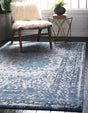Light Blue 2' 2 x 3' Aberdeen Rectangle Area Rug 60% Polypropylene & 40% Polyester Living Dining Office Room Carpet for Sale at Rug Engine